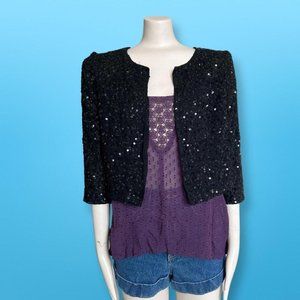 URBAN OUTFITTERS CROPPED EMBELLISHED JACKET